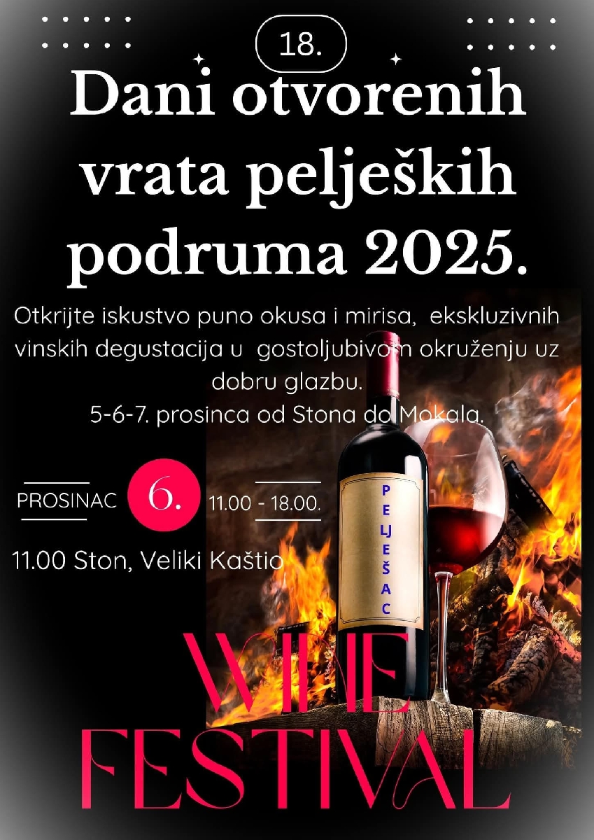 Dani otvorenih vrata peljeških podruma 2025.
