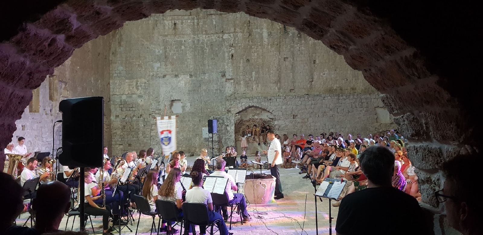 Brass band concert in Kaštio fortress, Ston